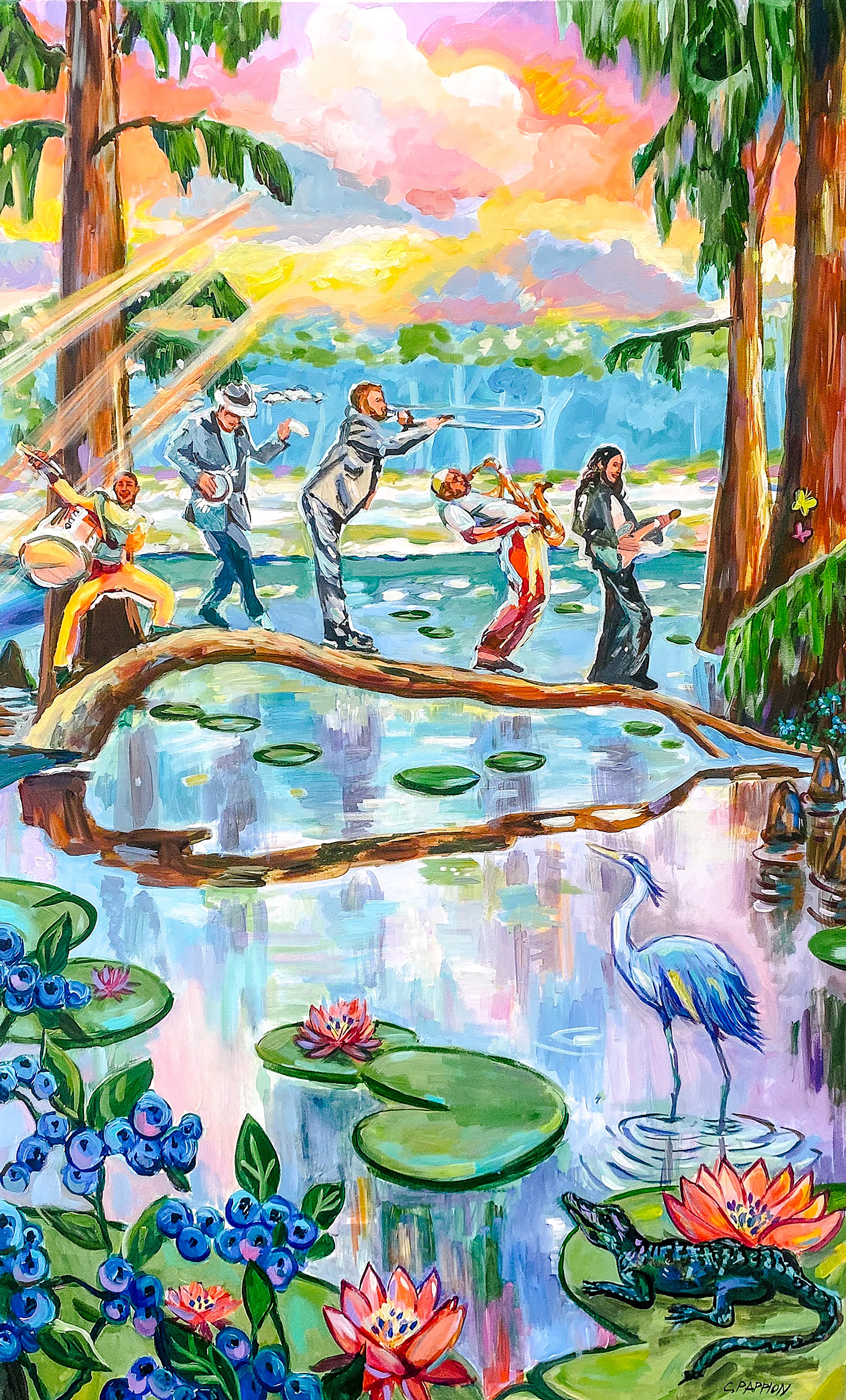 “Bluesberry Bayou Jam”  Original Bluesberry Festival Artwork