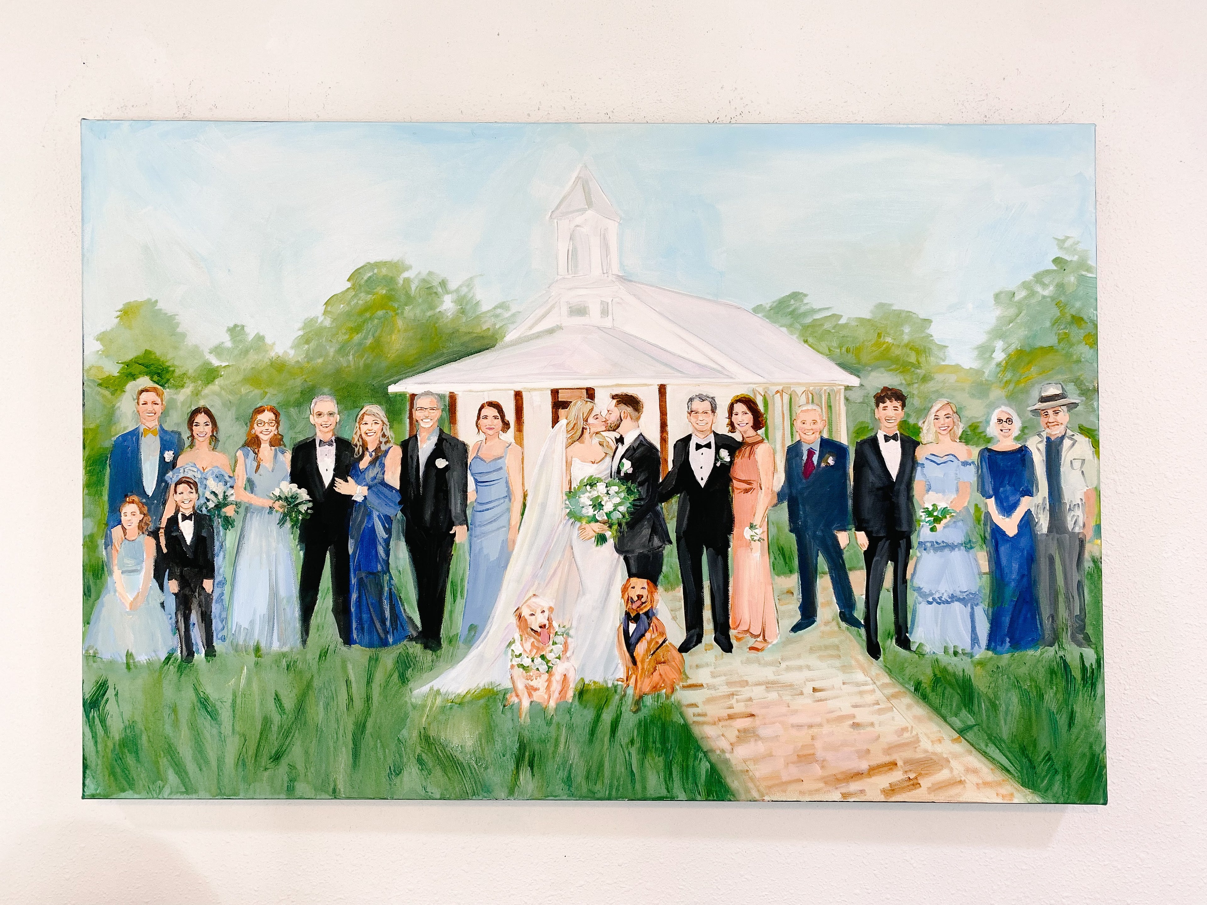 “Custom Wedding Painting”  24 x 36 Hand-Painted Wedding Portrait Commission
