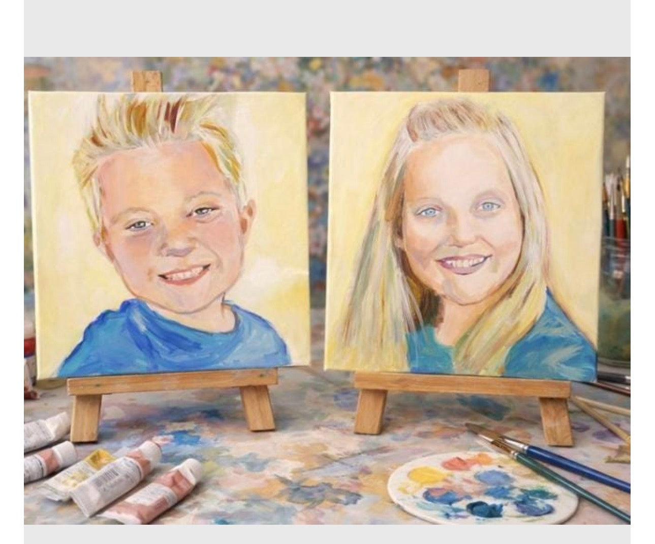 Golden Childhood Custom Children’s Portrait Painting