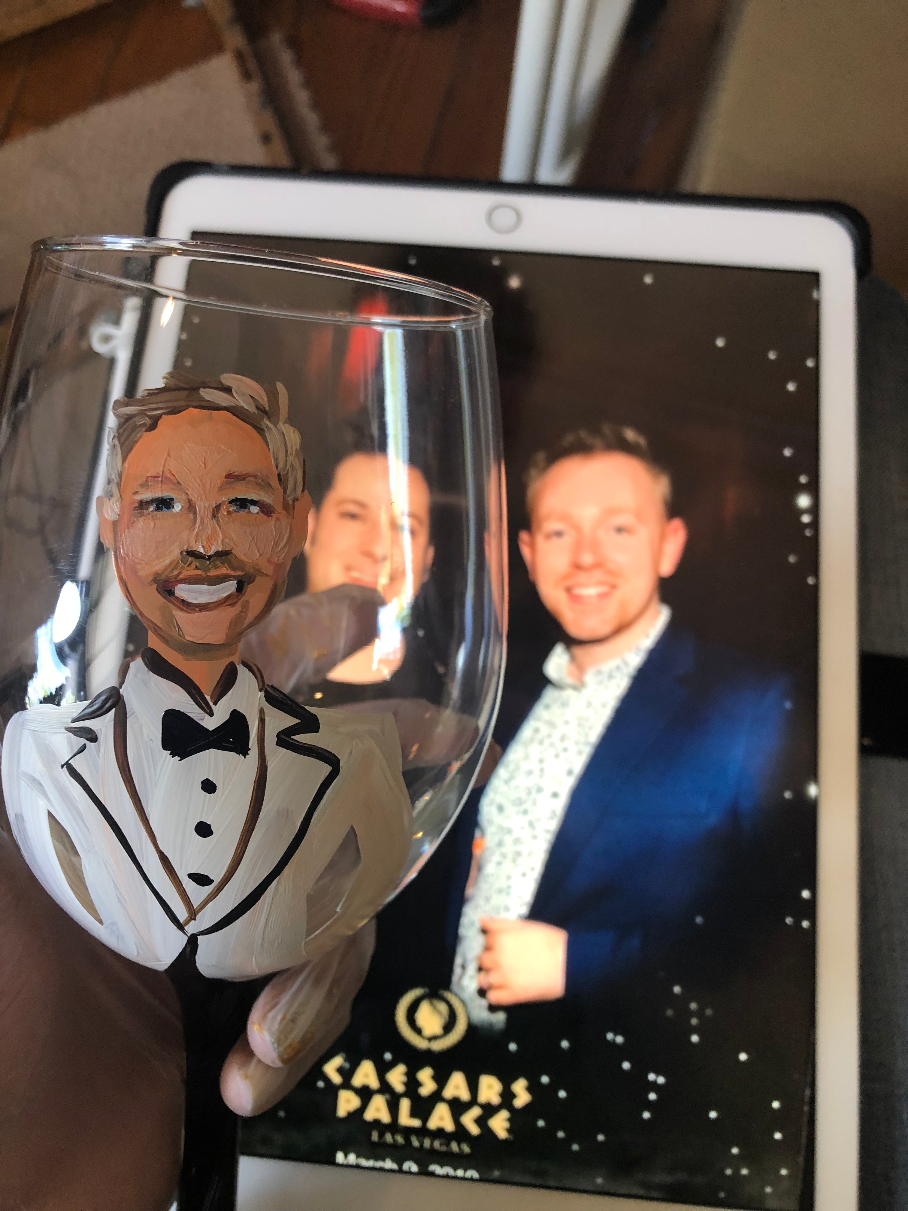 Hand-Painted Wedding Wine Glass Collection