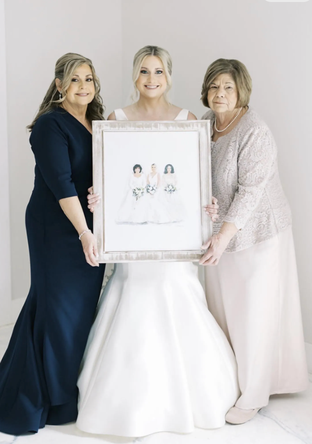 “Generations of Love”  Custom Wedding Generations Portrait Sketch
